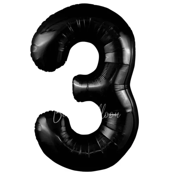 40" Foil numbers 3 Black 