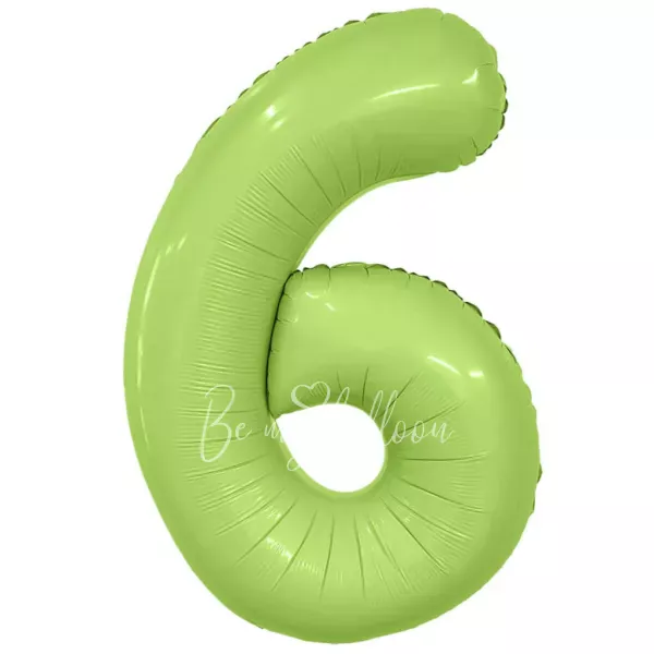 40" Foil numbers 6 Mystic Pistachio