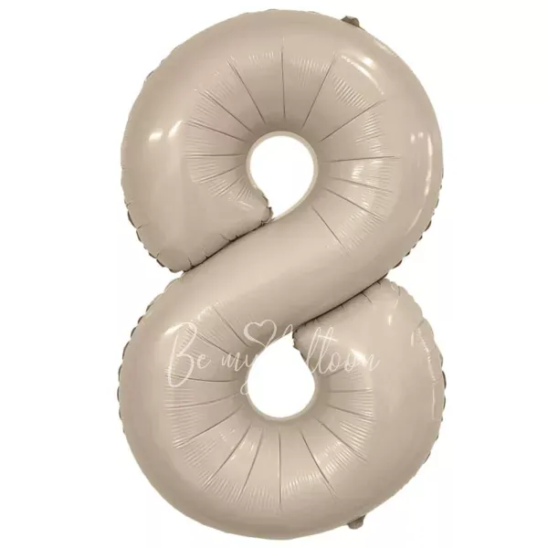 40" Foil numbers 8 Mystic Cream