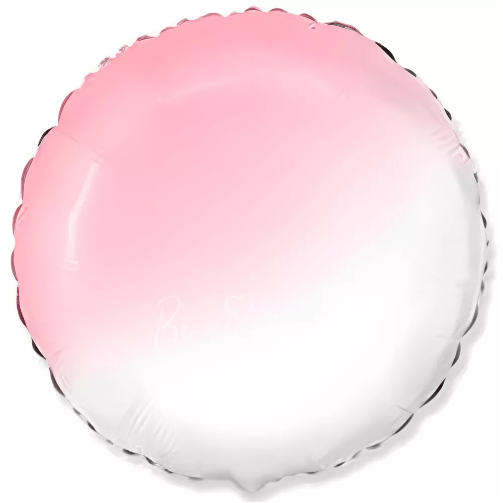 18" Helium foil balloon Pink & White gradient