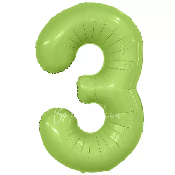 40" Foil numbers 3 Mystic Pistachio