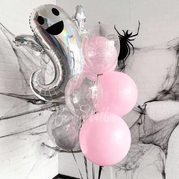 Happy Ghost Halloween Balloon bouquet 