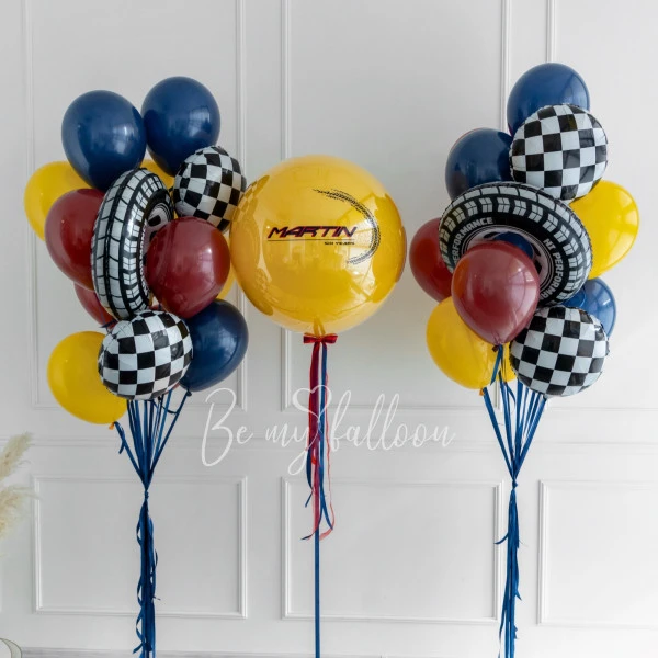 Helium Balloon Bouquet For The Young Racer