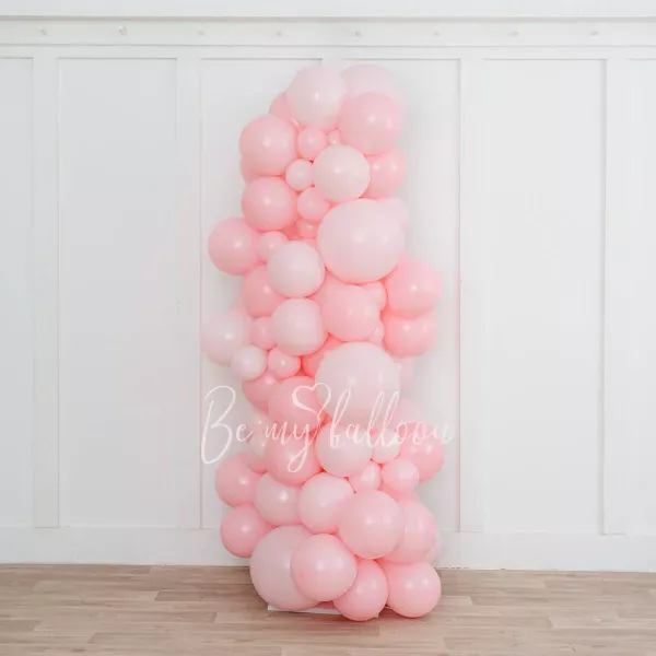 Organic balloon column "Macaron pink"