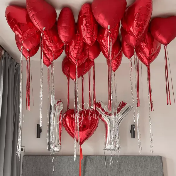 I love you set helium balloons
