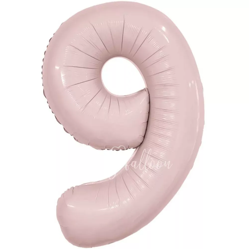 40 " الهيليوم احباط لمعان روز مسحوق رقم 9 بالون