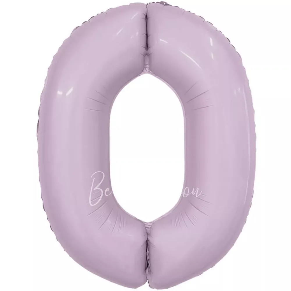 40" Helium foil gloss Orchid Number 0 balloon