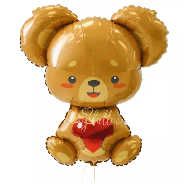 33" Helium foil Valentines Bear balloon