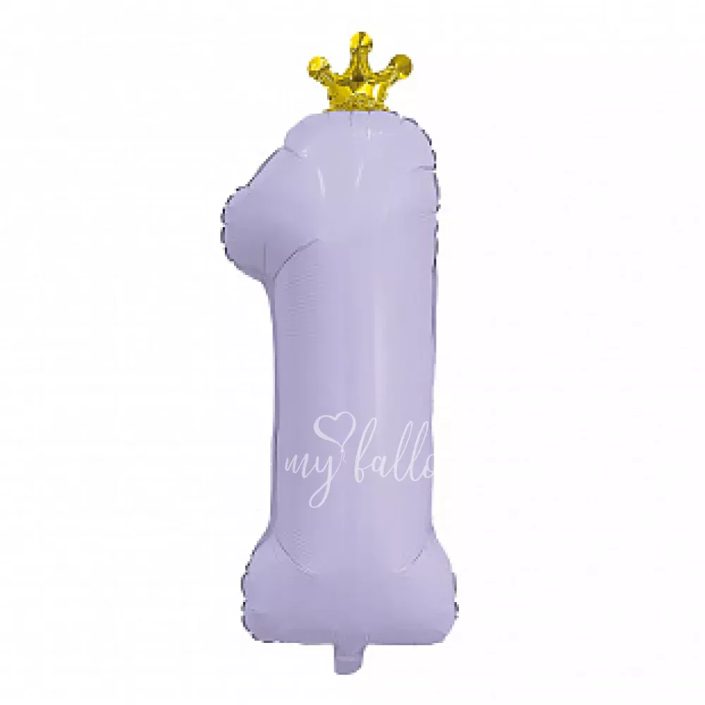 32" The number "1" with a crown of Lavender in the package