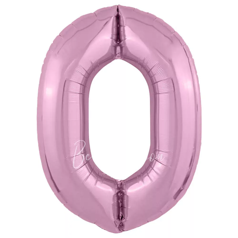 40" Helium foil Flamingo Number 0 balloon