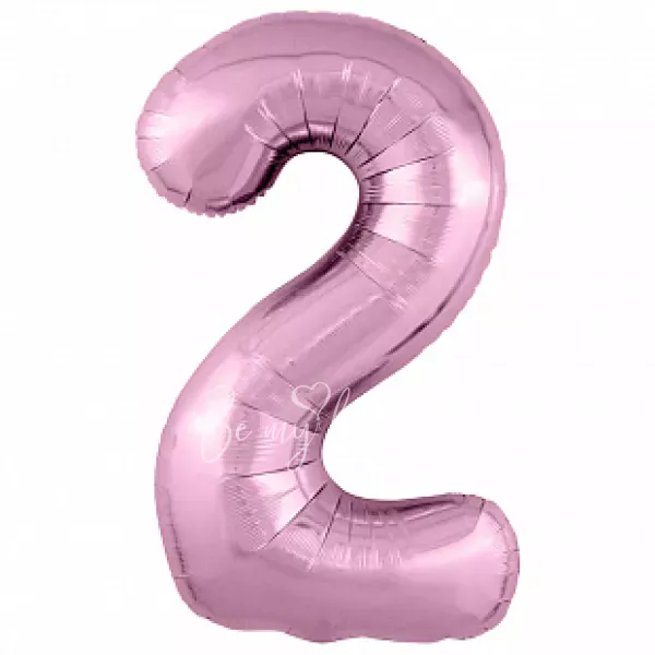 40" Helium foil Flamingo Number 2 balloon