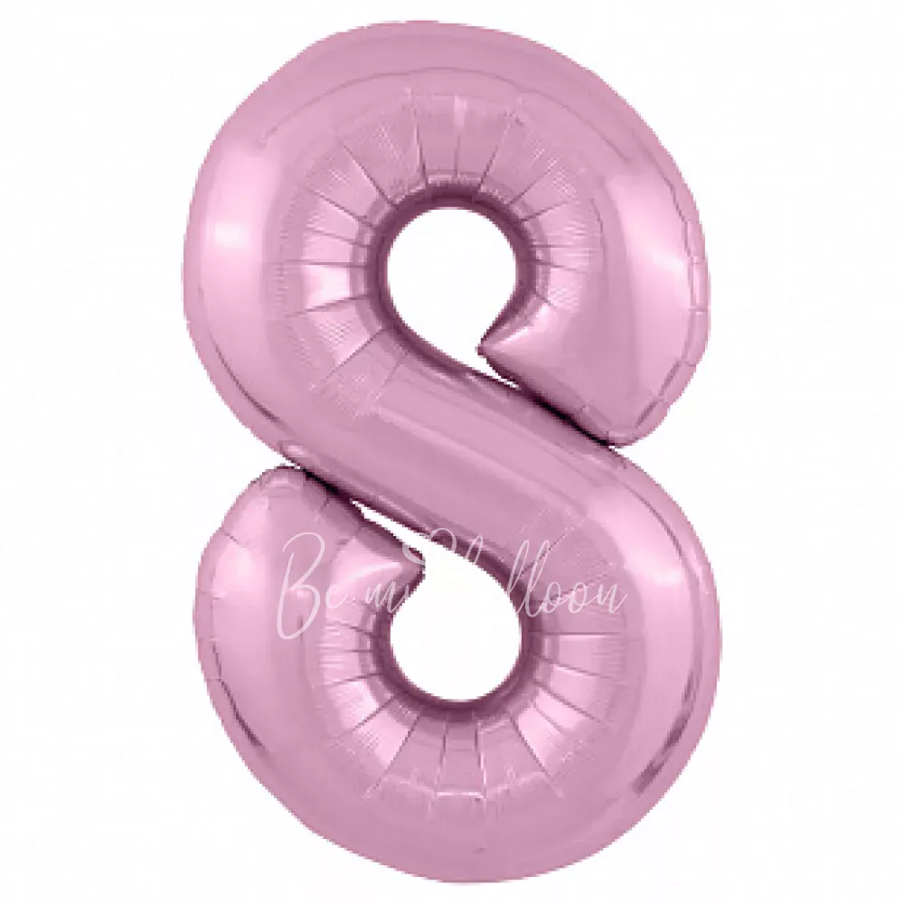 40" Helium foil Flamingo Number 8 balloon