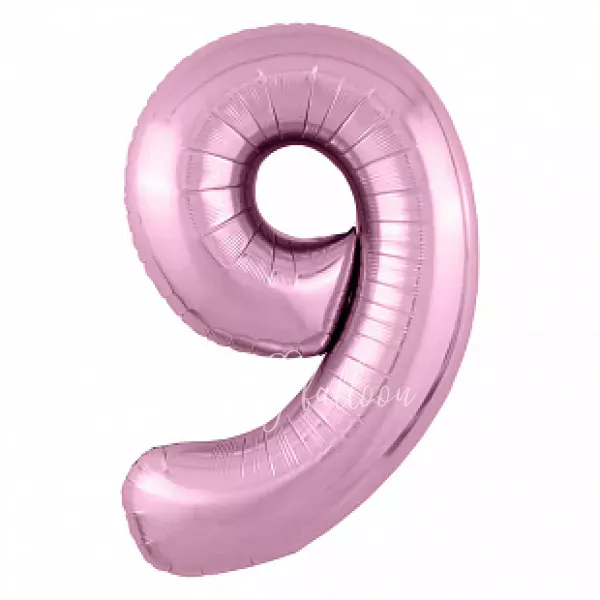 40" Helium foil Flamingo Number 9 balloon