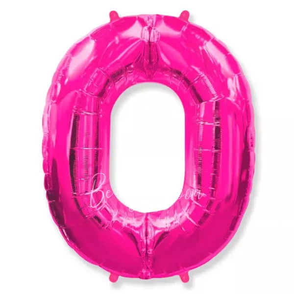40" Helium foil gloss Pink Number 0 balloon