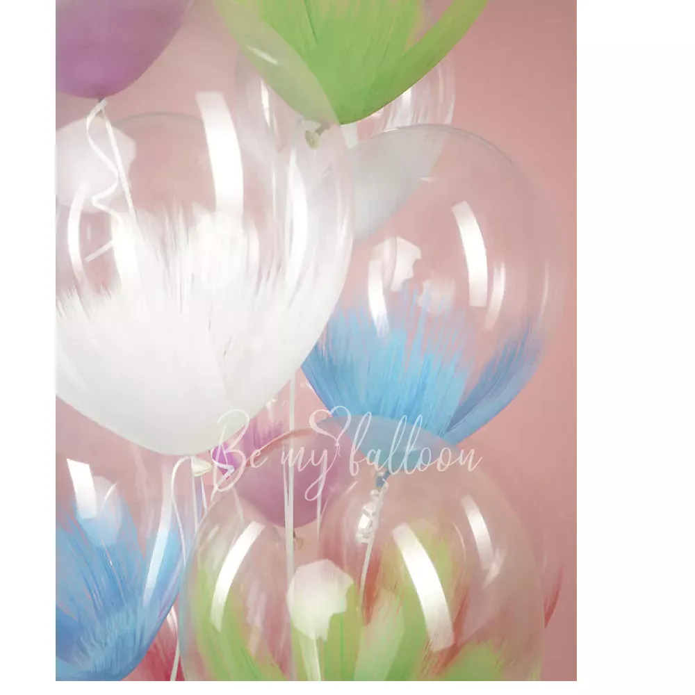 12" Helium Latex Crystal Red Brush Printed balloon