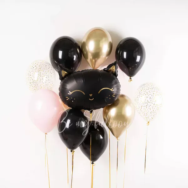 Black Kitty Balloon Bouquet