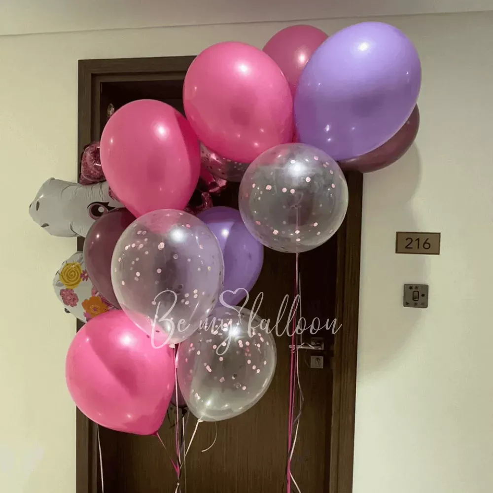 باقة بالونات وحيد القرن الناعم