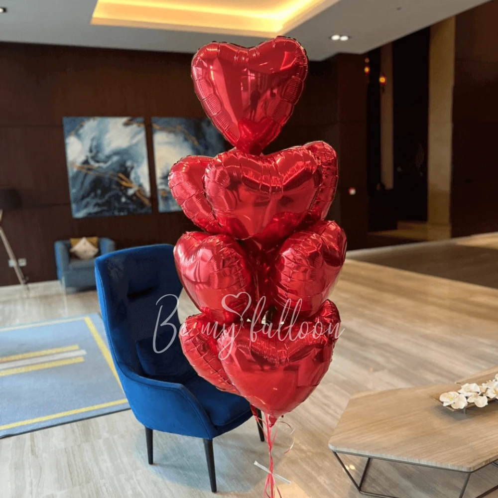 19" Шары из фольги сердце красный