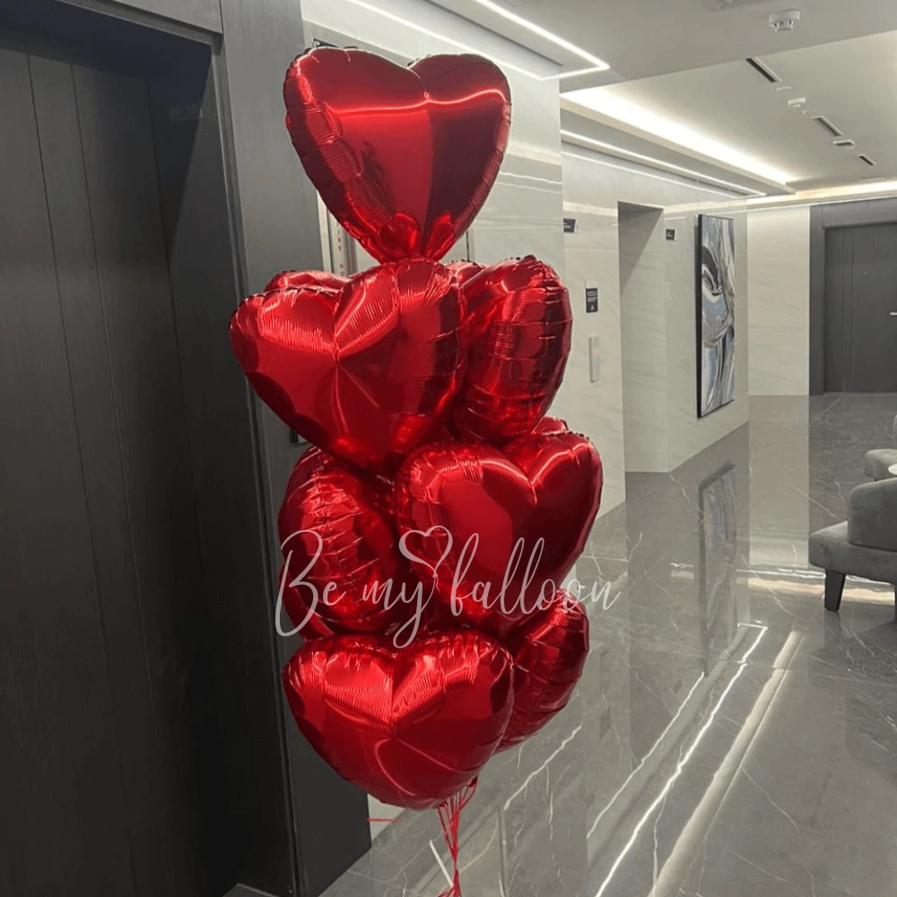 19" Шары из фольги сердце красный