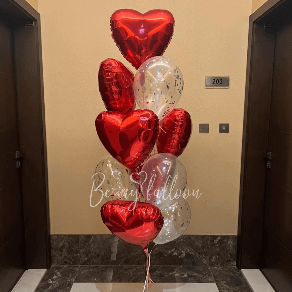 19" Шары из фольги сердце красный