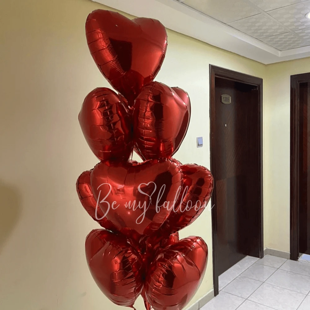 19" Шары из фольги сердце красный