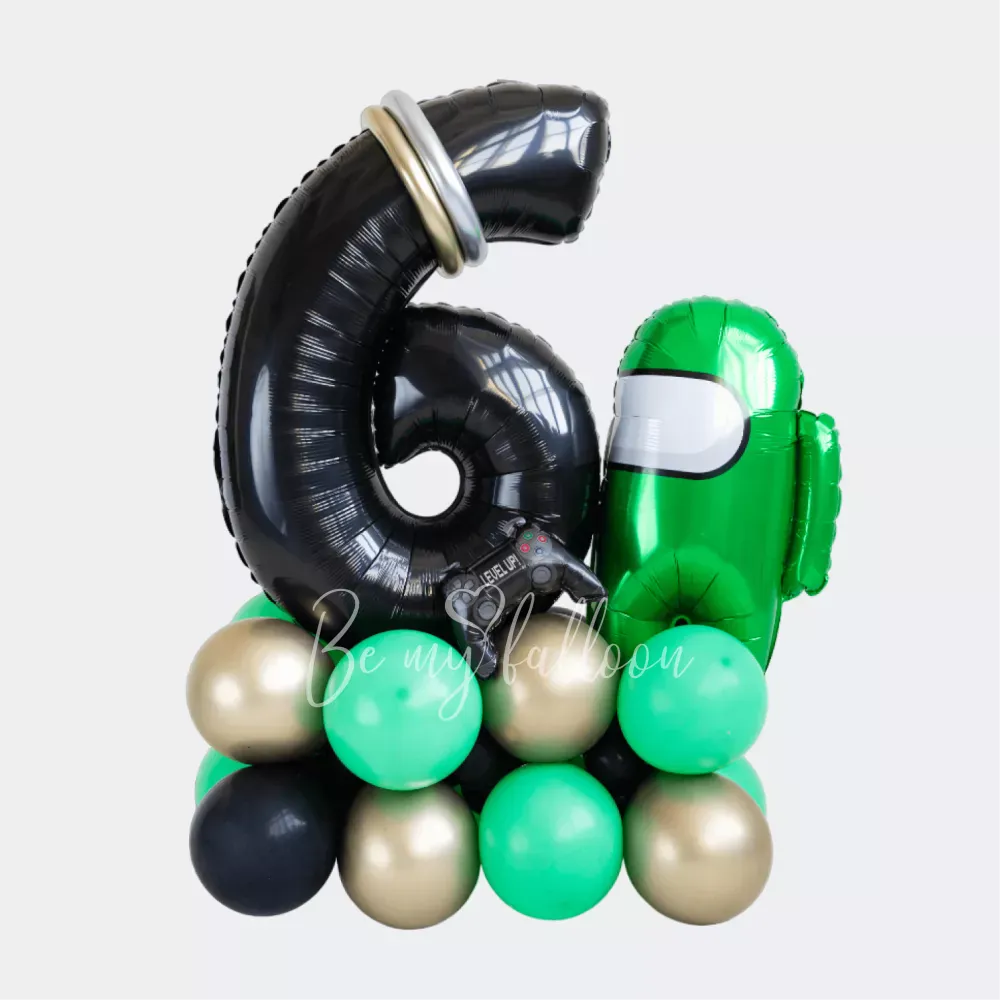 من بيننا تكوين بالون عيد ميلاد مملوء بالهواء