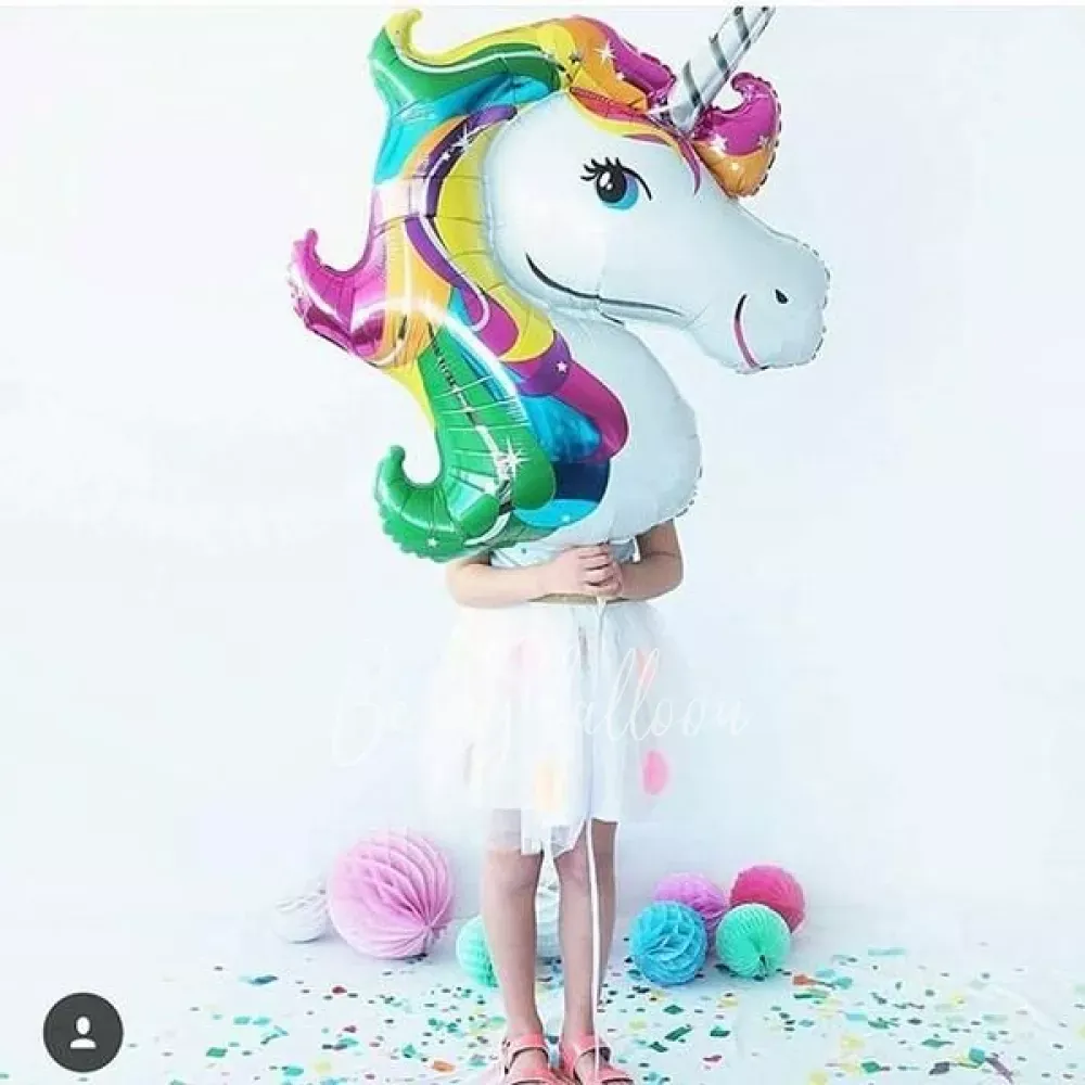 40" Helium foil Unicorn Head balloon