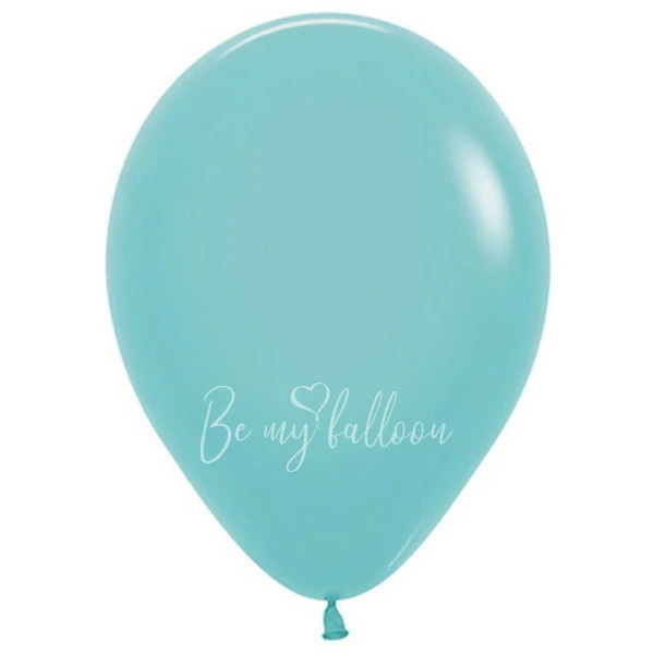 12" Helium fashion aquamarine 037 plain balloon