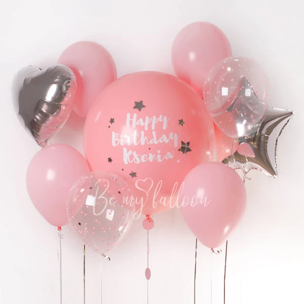 Pink Bubble Balloon Bouquet