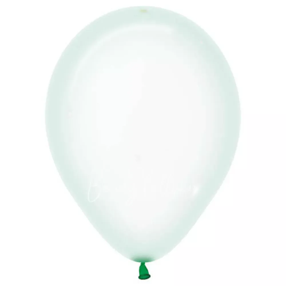 12" Helium crystal green 331 plain balloon