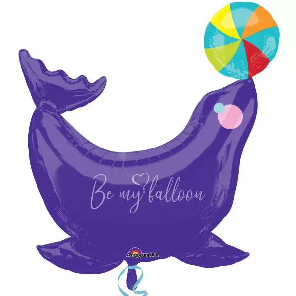 28x32" Helium foil Circus Seal balloon