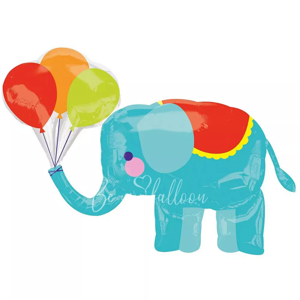 36x26" Helium foil Circus Elephant balloon