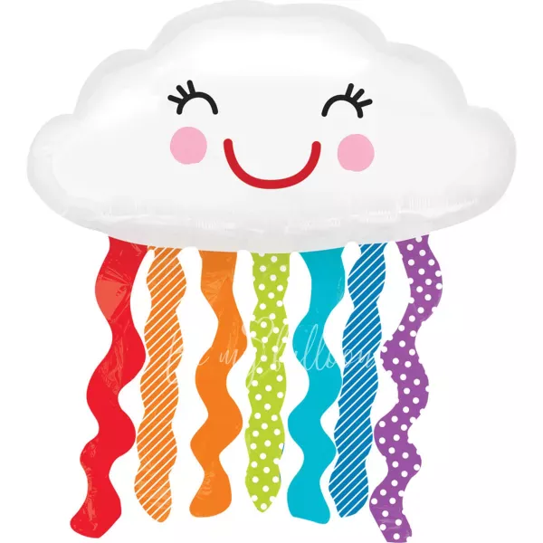 30x18" Helium foil Rainbow Cloud balloon