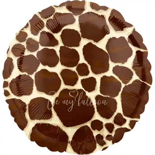18" Helium foil round Giraffe Spots balloon