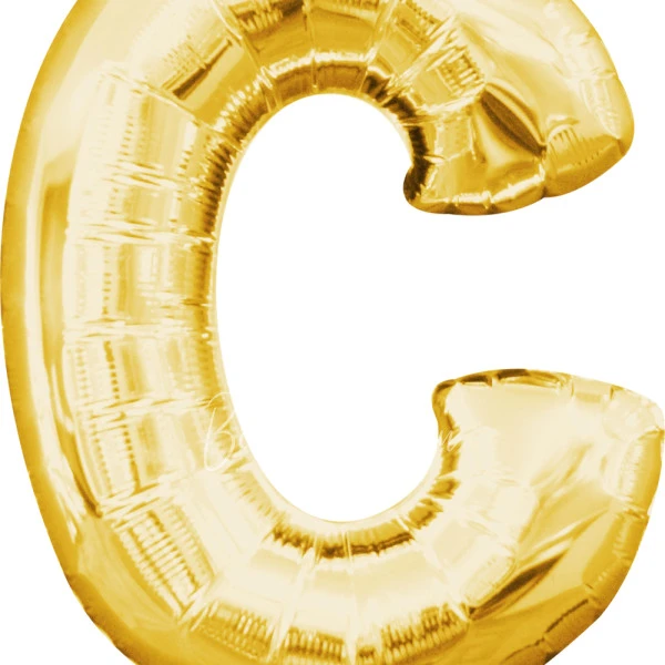 40" Helium foil gloss Gold Letter C balloon