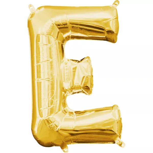 40" Helium foil gloss Gold Letter E balloon