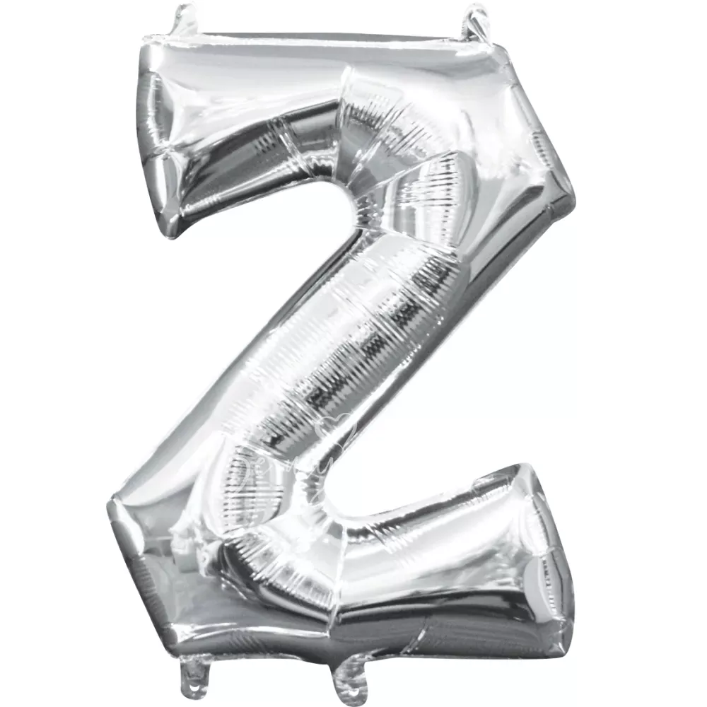 40" Helium foil gloss Silver Letter Z balloon