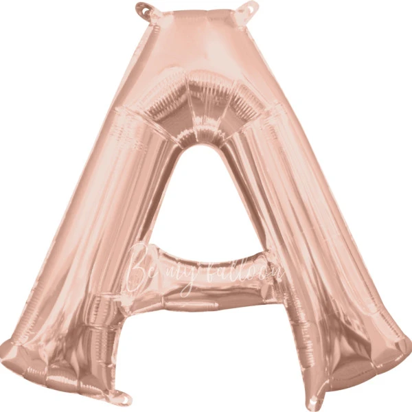 40" Helium foil gloss Rose gold Letter A balloon