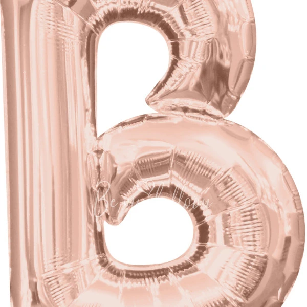 40" Helium foil gloss Rose gold Letter B balloon