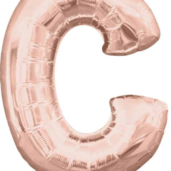 40" Helium foil gloss Rose gold Letter C balloon