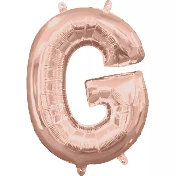40" Helium foil gloss Rose gold Letter G balloon