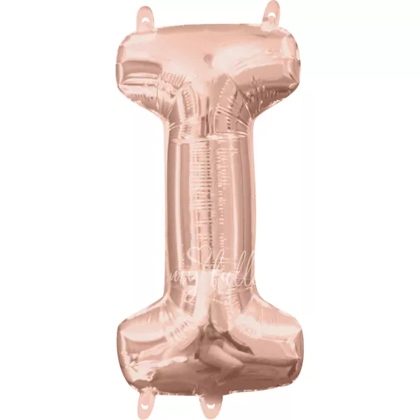 40" Helium foil gloss Rose gold Letter I balloon