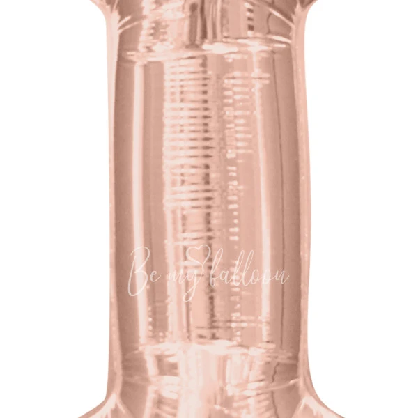 40" Helium foil gloss Rose gold Letter I balloon