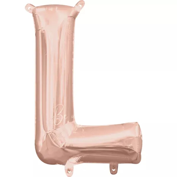 40" Helium foil gloss Rose gold Letter L balloon