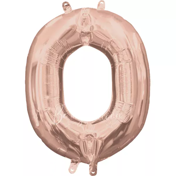 40" Helium foil gloss Rose gold Letter O balloon