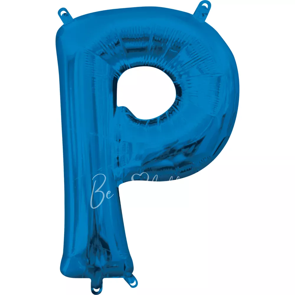 40" بالون هيليوم فويل حرف P اللون أزرق لامع