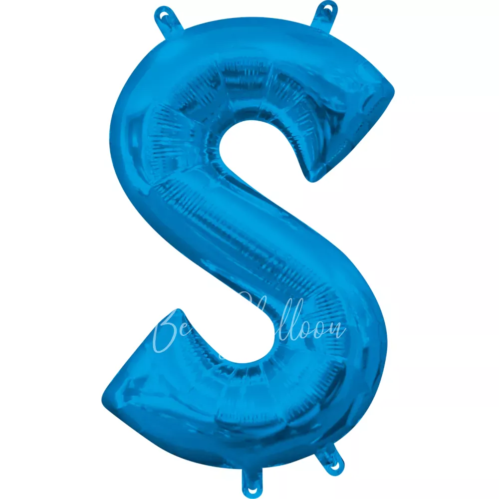40" Шар из фольги Буква S синий глянец