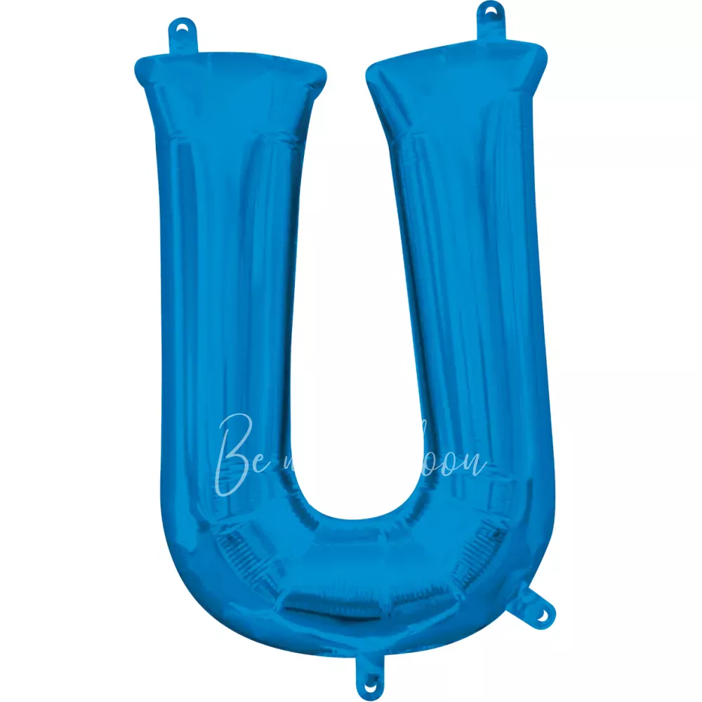 40" Шар из фольги Буква U синий глянец