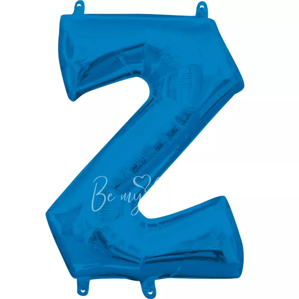 40" Helium foil gloss Blue Letter Z balloon