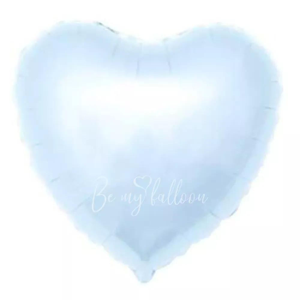 19" Helium foil gloss Light blue Heart balloon